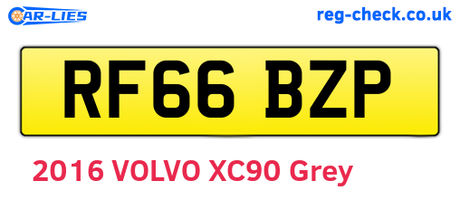 RF66BZP are the vehicle registration plates.