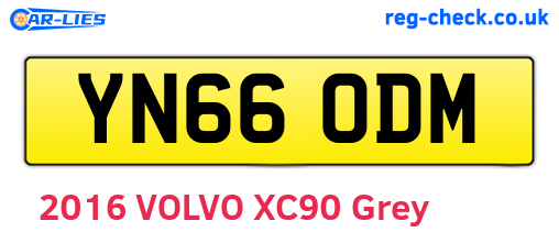 YN66ODM are the vehicle registration plates.