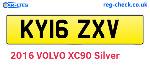 KY16ZXV are the vehicle registration plates.