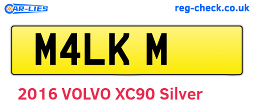 M4LKM are the vehicle registration plates.