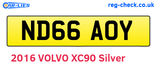 ND66AOY are the vehicle registration plates.
