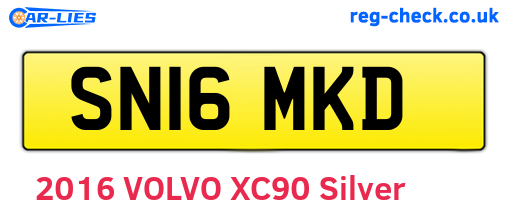 SN16MKD are the vehicle registration plates.