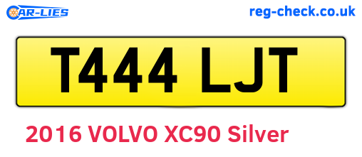 T444LJT are the vehicle registration plates.