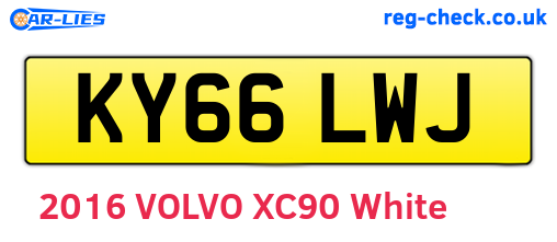 KY66LWJ are the vehicle registration plates.