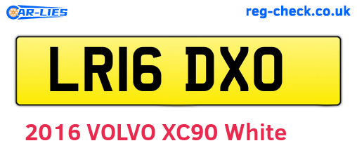 LR16DXO are the vehicle registration plates.