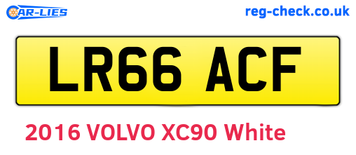 LR66ACF are the vehicle registration plates.