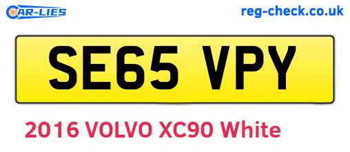 SE65VPY are the vehicle registration plates.