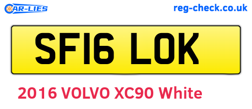 SF16LOK are the vehicle registration plates.