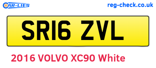 SR16ZVL are the vehicle registration plates.
