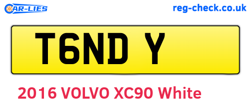 T6NDY are the vehicle registration plates.