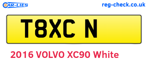 T8XCN are the vehicle registration plates.