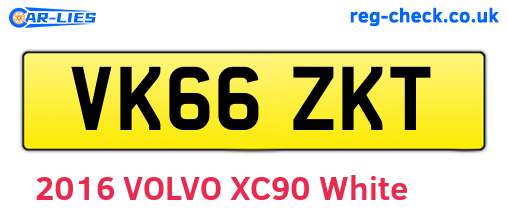 VK66ZKT are the vehicle registration plates.
