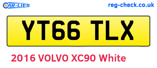YT66TLX are the vehicle registration plates.