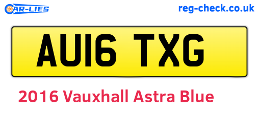 Blue 2016 Vauxhall Astra (AU16TXG)