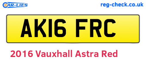 Red 2016 Vauxhall Astra (AK16FRC)