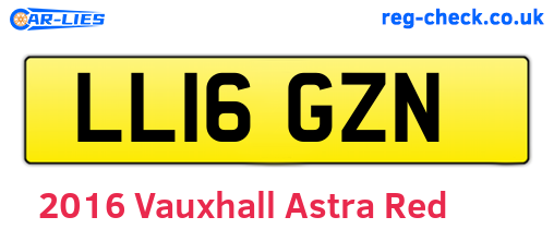 Red 2016 Vauxhall Astra (LL16GZN)