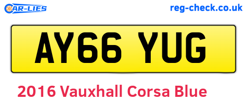 Blue 2016 Vauxhall Corsa (AY66YUG)