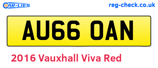 Red 2016 Vauxhall Viva (AU66OAN)
