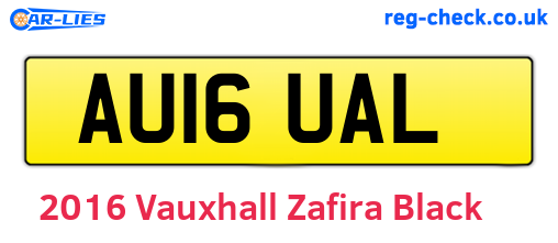 Black 2016 Vauxhall Zafira (AU16UAL)