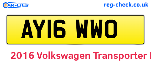 Black 2016 Volkswagen Transporter (AY16WWO)