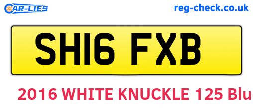 SH16FXB are the vehicle registration plates.