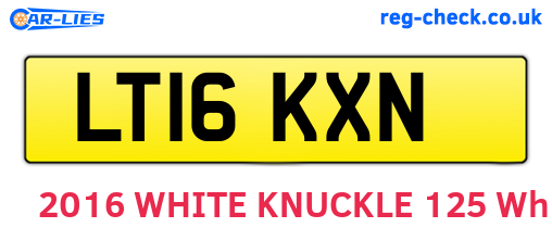LT16KXN are the vehicle registration plates.