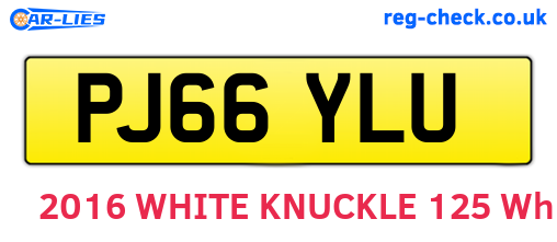 PJ66YLU are the vehicle registration plates.