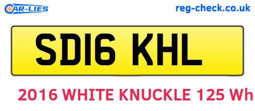 SD16KHL are the vehicle registration plates.