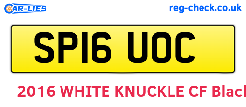 SP16UOC are the vehicle registration plates.