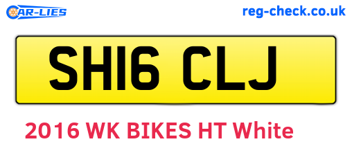 SH16CLJ are the vehicle registration plates.
