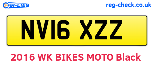 NV16XZZ are the vehicle registration plates.