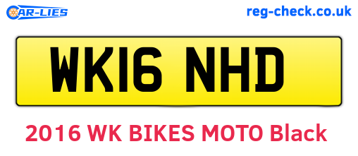 WK16NHD are the vehicle registration plates.