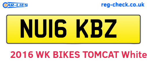 NU16KBZ are the vehicle registration plates.