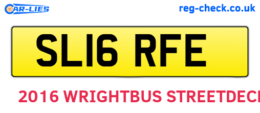 SL16RFE are the vehicle registration plates.