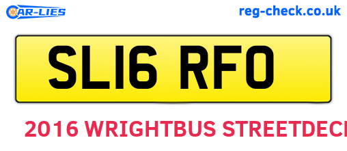 SL16RFO are the vehicle registration plates.