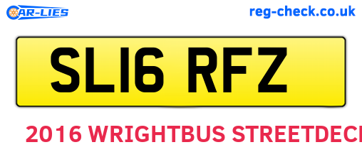 SL16RFZ are the vehicle registration plates.