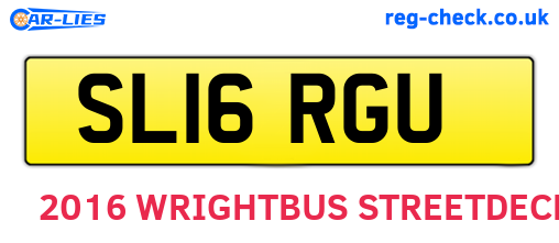 SL16RGU are the vehicle registration plates.