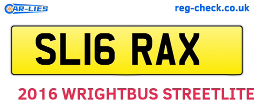 SL16RAX are the vehicle registration plates.