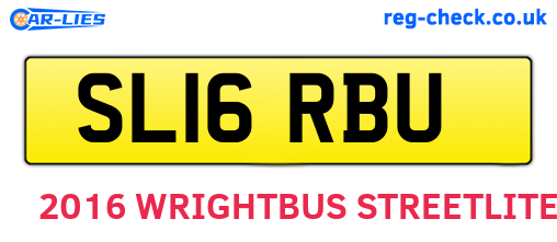 SL16RBU are the vehicle registration plates.