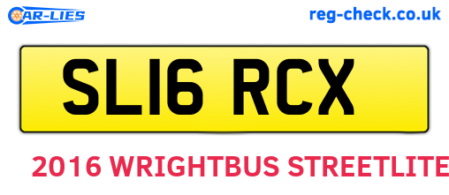 SL16RCX are the vehicle registration plates.
