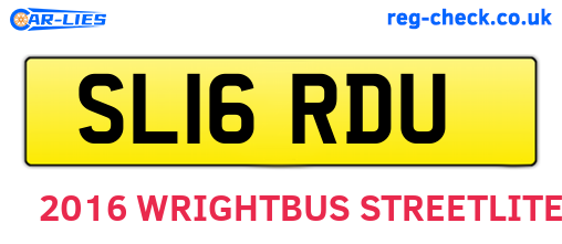 SL16RDU are the vehicle registration plates.
