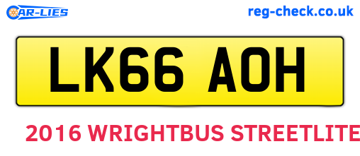 LK66AOH are the vehicle registration plates.