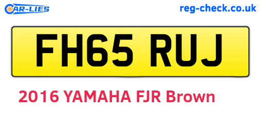 FH65RUJ are the vehicle registration plates.