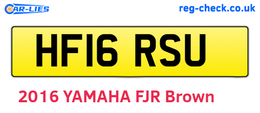 HF16RSU are the vehicle registration plates.
