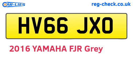 HV66JXO are the vehicle registration plates.