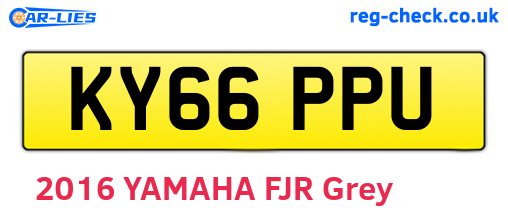 KY66PPU are the vehicle registration plates.