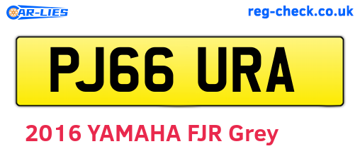 PJ66URA are the vehicle registration plates.