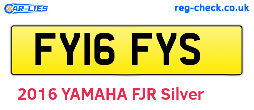 FY16FYS are the vehicle registration plates.