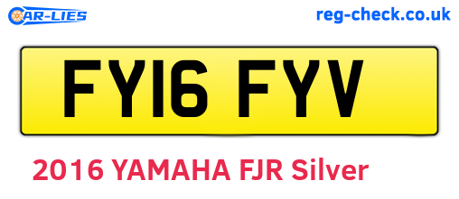 FY16FYV are the vehicle registration plates.