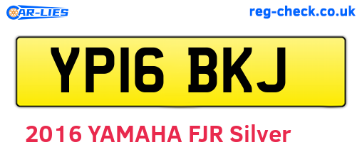 YP16BKJ are the vehicle registration plates.